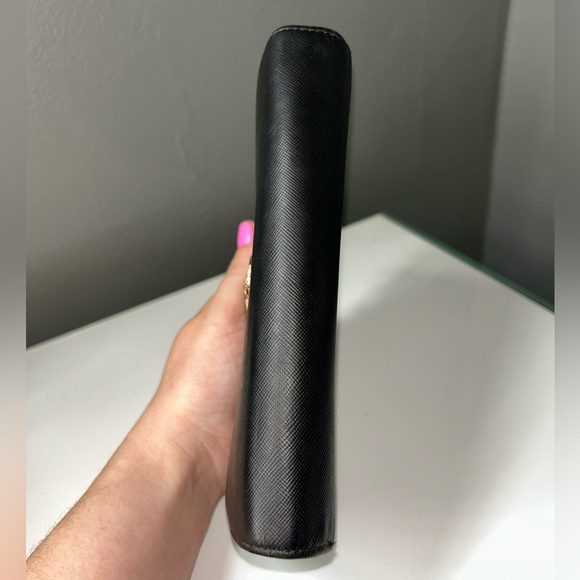 Vivienne Westwood Black Leather Long Wallet w/ Red Interior - Picture 12 of 16